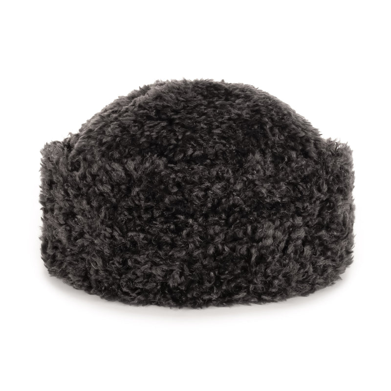 Charcoal faux sheepskin Sherpa Hat by Helen Moore