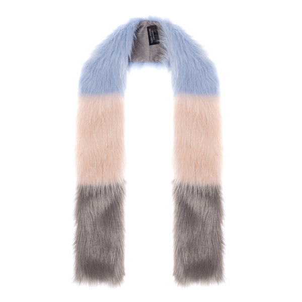 Patch Faux Fur Scarf