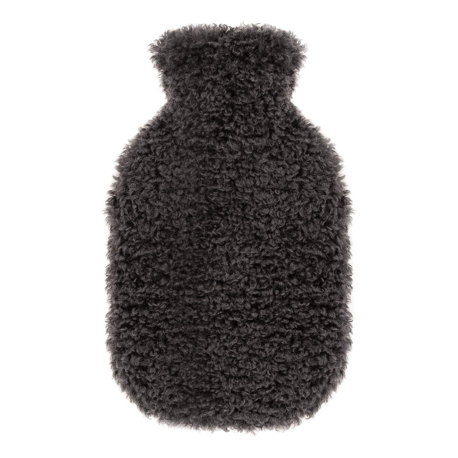 Beautiful black sheepskin hot water bottle cover 'Hottie', offers Christmas gift, luxury fur, hygge, hot water bottle cover, soft fur,