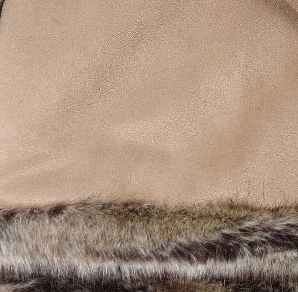 Cushion 60cm / Floor Cushion Faux Fur with Faux Suede Backing