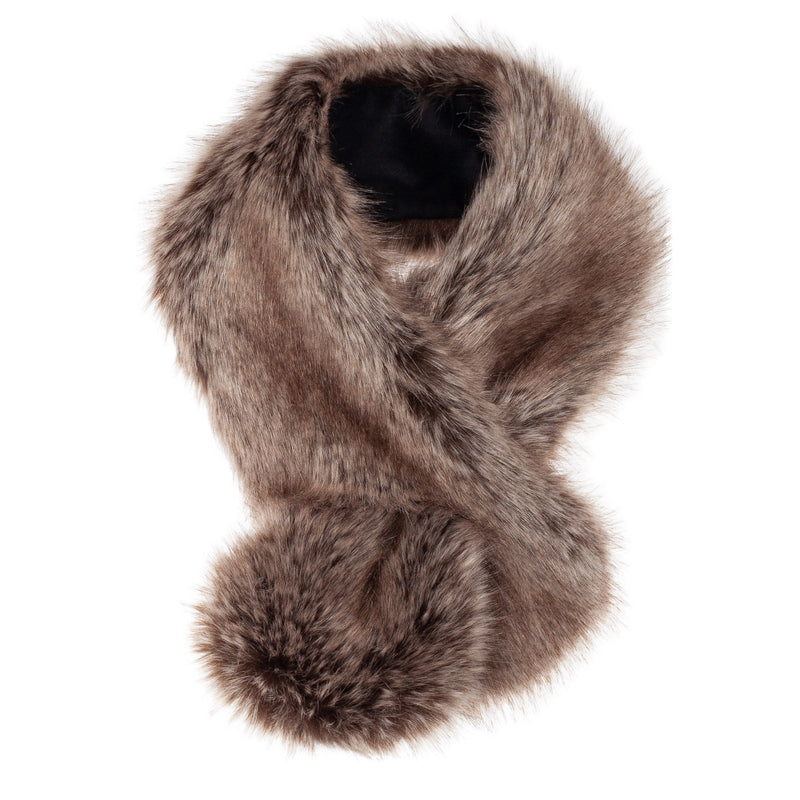 Tiptop Faux Fur Scarf Truffle