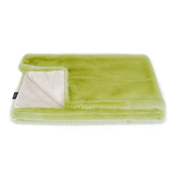 Faux Fur Throw Willow Green