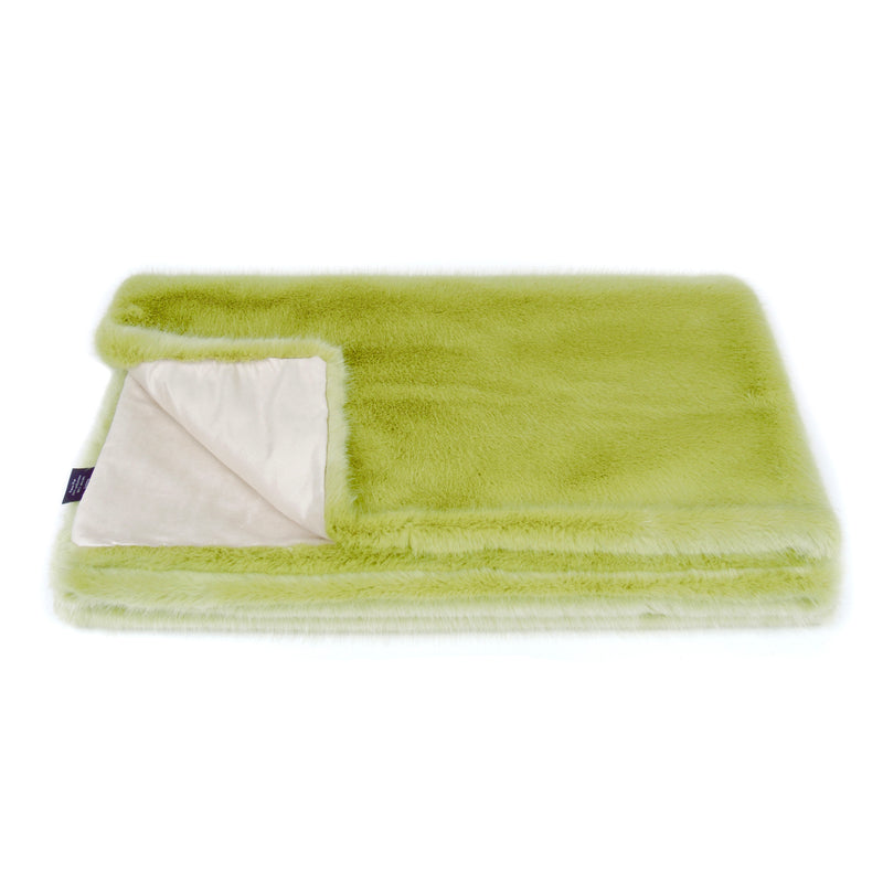 Faux Fur Throw Willow Green