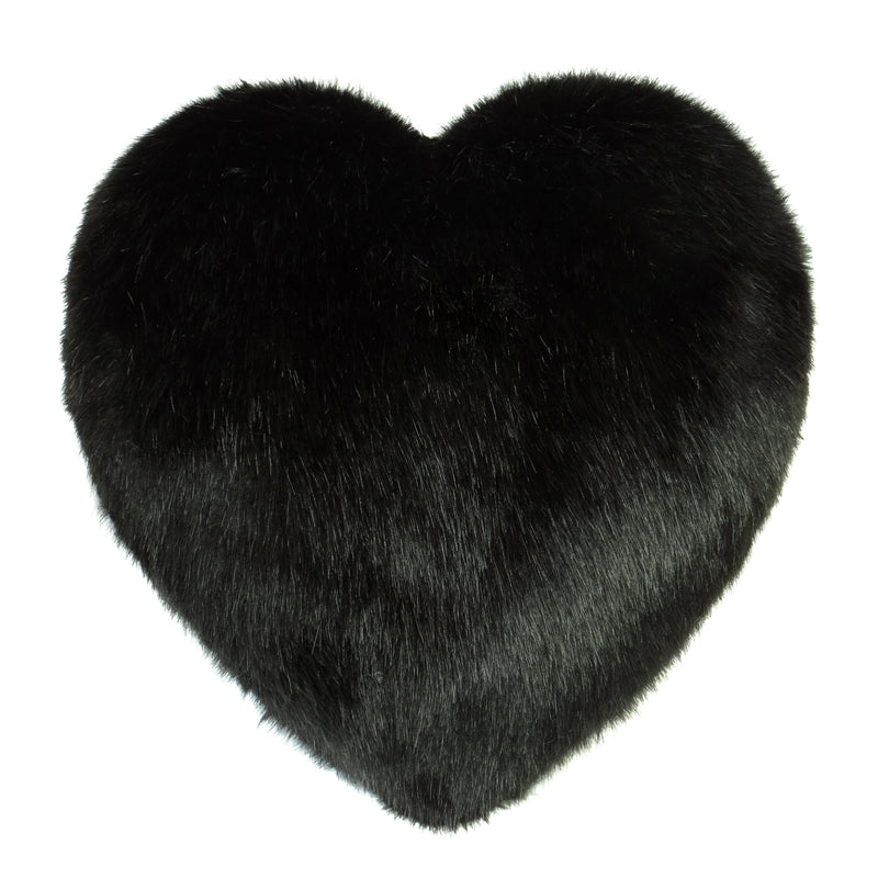 Faux Fur Heart Cushion