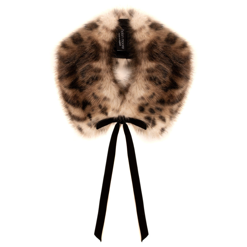 Ocelot faux fur Diana Collar by Helen Moore