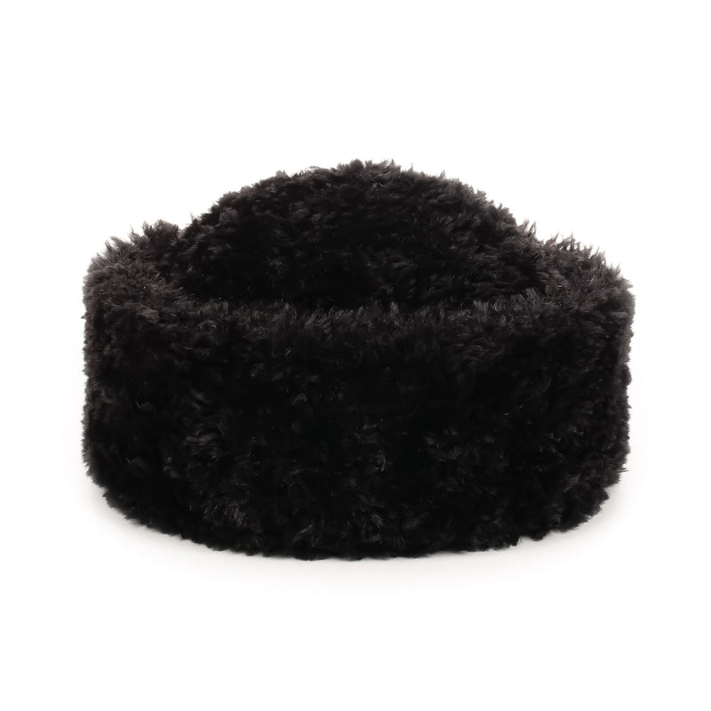 Black faux sheepskin Sherpa Hat by Helen Moore