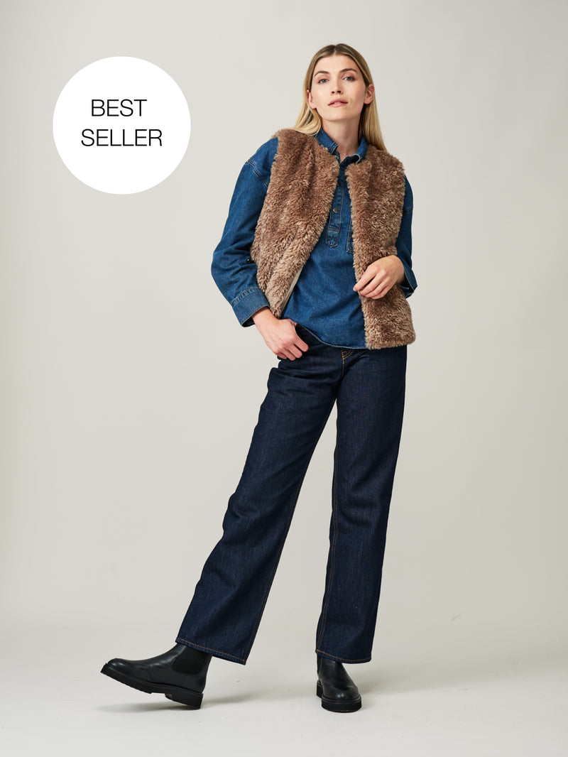 Faux Sheepskin Gilet