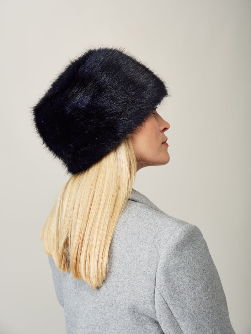 Faux Fur Pillbox Hat