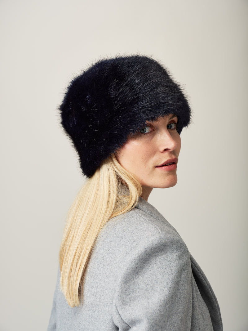 Faux Fur Pillbox Hat