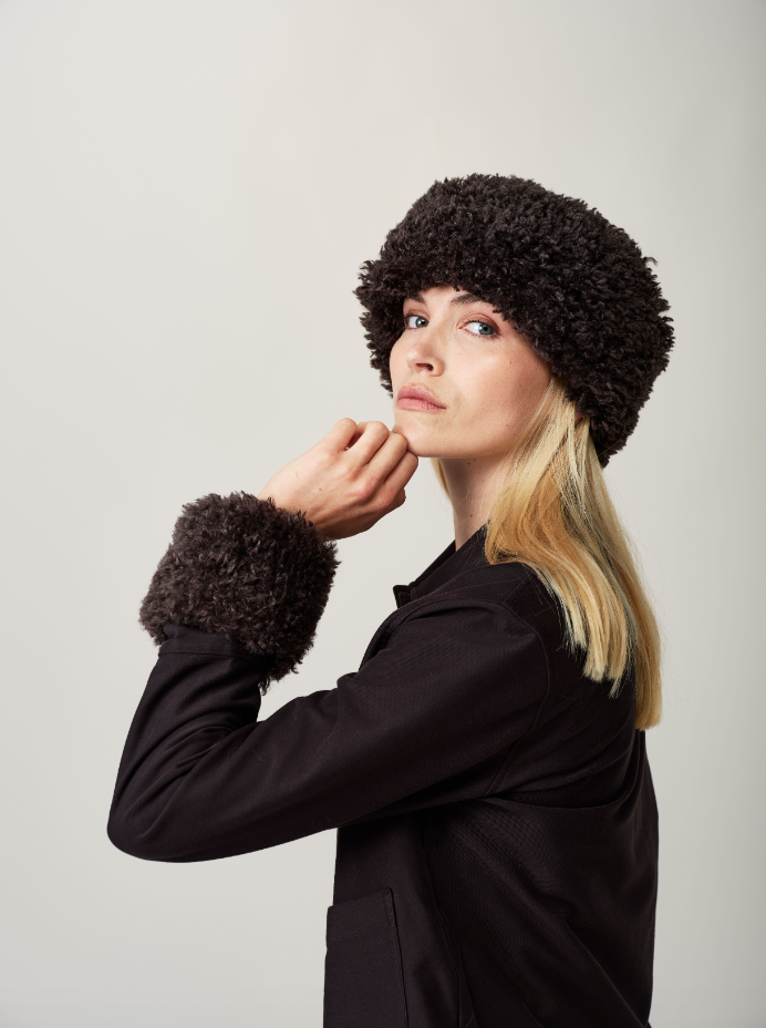 Faux Sheepskin Sherpa Hat